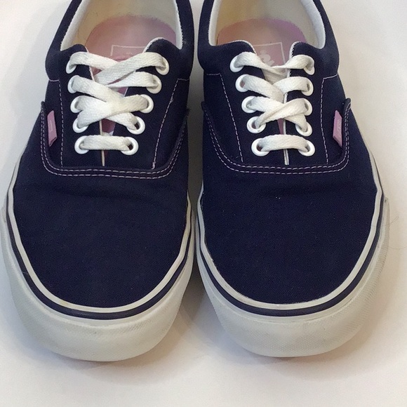 VANS BLACK AND PINK OFF THE WALL LOW TOP SNEAKERS SZ MENS 8 WOMEN 9.5 - Picture 4 of 11